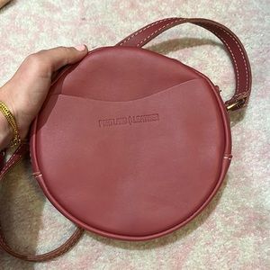 Portland Leather Goods, Small Round Crossbody - Guava